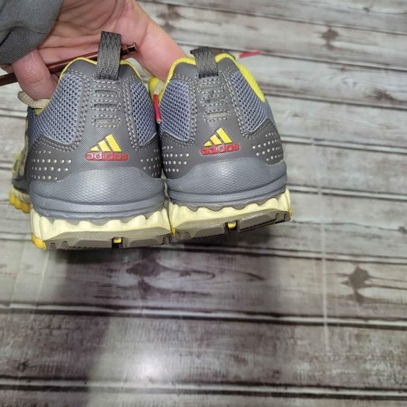 Women's adidas vigor 3 trail running shoes, grey/yellow - Picture 3 of 6